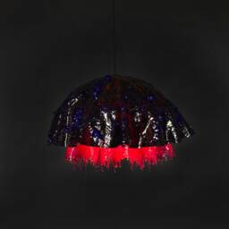 The Nami Lamp. Handcrafted Fiberglass Resin Pendant Lamp, Mushroom & Jellyfish Organic Sculptural Lighting. One Of A Kind Home Decor - thumbnail 3