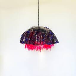The Nami Lamp. Handcrafted Fiberglass Resin Pendant Lamp, Mushroom & Jellyfish Organic Sculptural Lighting. One Of A Kind Home Decor - thumbnail 1