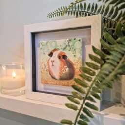 Guinea Pig Ceramic Wall Art Mini Framed Picture - 17cm - thumbnail 4