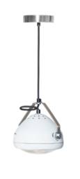 No.5 Vintage Headlight in White - Hanging Lamp Spotlight Industrial Lighting - thumbnail 1