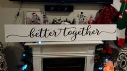 Better Together Sign Horizontal Bedroom Wall Hanging Large Rustic Wood Primitive Farmhouse Decor Housewarming Wedding Anniversary Gift - thumbnail 1
