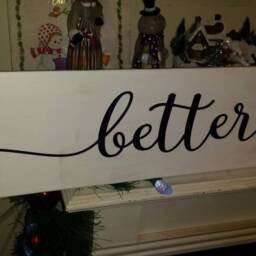 Better Together Sign Horizontal Bedroom Wall Hanging Large Rustic Wood Primitive Farmhouse Decor Housewarming Wedding Anniversary Gift - thumbnail 3