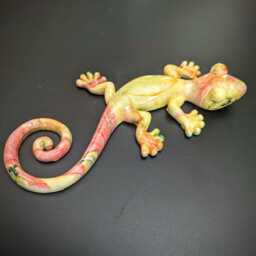 Wall Art Gecko Lizard - Dotting Style -Handmade Jesmonite Lizard Ornament-Garden Or Home Wall Decoration - thumbnail 3
