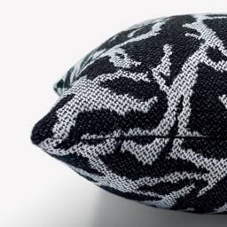 Black & White Linen Throw Pillow Covers, Minimalist Home Decorations, Textured Woven Pillow, Euro Sham Fall Decor Boho Covers - thumbnail 3