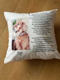 Personalised Memorial Pet Keepsake Cushion , I Never Left You , Cuddle Gift , in Loving Memory , Heaven - thumbnail 1