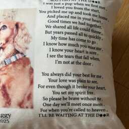 Personalised Memorial Pet Keepsake Cushion , I Never Left You , Cuddle Gift , in Loving Memory , Heaven - thumbnail 2