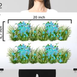 Wall Decals Grass With Forget-Me-Nots, Home D??cor, Kitchen Decal Border, Decor, For Tiles, Walls, Furniture - thumbnail 4