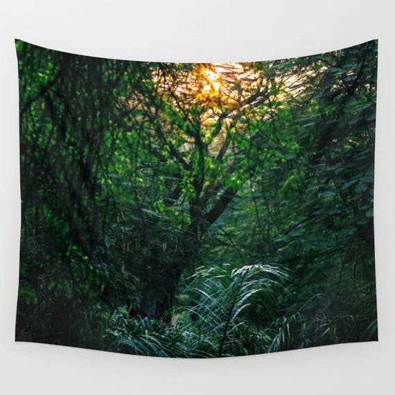 Summer Forest Tapestry, Nature Tapestry, Forest Tapestry, Nature Wall Hanging, Photo Tapestry - image 1