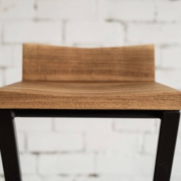 Hand-Crafted Industrial Bar Chair With Backrest, Urban Loft Style - thumbnail 2