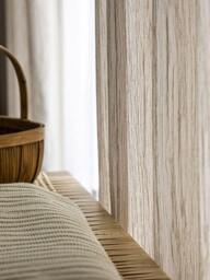 Nadia Linen Sheer Curtain, Natural Custom Curtain Panel, Drapes, Livingroom Door Extra Long 1Pc - thumbnail 3