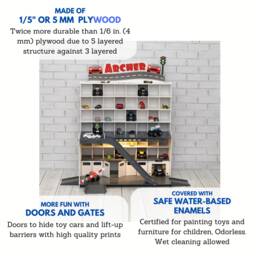 Personalized Toy Car Garage With Ramp & Us License Plate - thumbnail 2