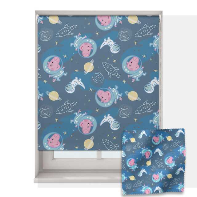Peppa Pig Roller Blind - George in Space Blackout For Kids, Made To Measure Children's Window - image 1