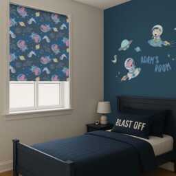 Peppa Pig Roller Blind - George in Space Blackout For Kids, Made To Measure Children's Window - thumbnail 2