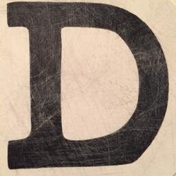 20cm Round Letter D Sign, Monogram, Initial, Wall Art, Home Decor, Rustic Letters, All Letters Available, Inc Ampersand, Typewriter Style - thumbnail 3