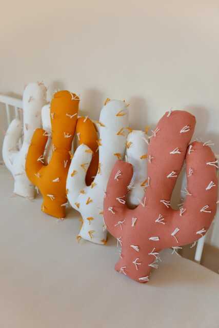Boho Cactus Pillow Southwest Nursery & Playroom Decor - image 1