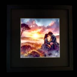 Outlander Print Jamie & Claire, Eve Of Culloden - 21cm X 21cm - thumbnail 2