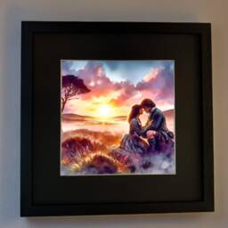 Outlander Print Jamie & Claire, Eve Of Culloden - 21cm X 21cm - thumbnail 1