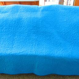 Teal Star Blooms Quilt Cotton Flannel Lap Throw - thumbnail 2