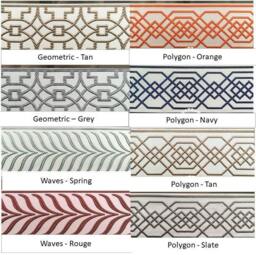 Drapes With Ribbon Trims, Add Fabric Trim To Your Drapes, Curtains, Drapery Banding, Upscale Designer Draperies, 3 - thumbnail 1