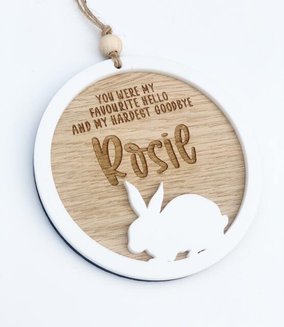 Rabbit Ornament - Memorial Gift Remembrance Loss Lover Pet - image 1