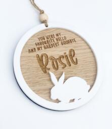 Rabbit Ornament - Memorial Gift Remembrance Loss Lover Pet - thumbnail 1