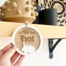 Rabbit Ornament - Memorial Gift Remembrance Loss Lover Pet - thumbnail 2