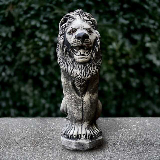 Large Lion Sculpture Concrete Guardian Statue Outdoor Animal Figurine Cement Wildlife Decoration Garden Ornament Front Door Art Gift - image 1