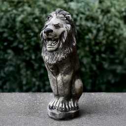 Large Lion Sculpture Concrete Guardian Statue Outdoor Animal Figurine Cement Wildlife Decoration Garden Ornament Front Door Art Gift - thumbnail 2