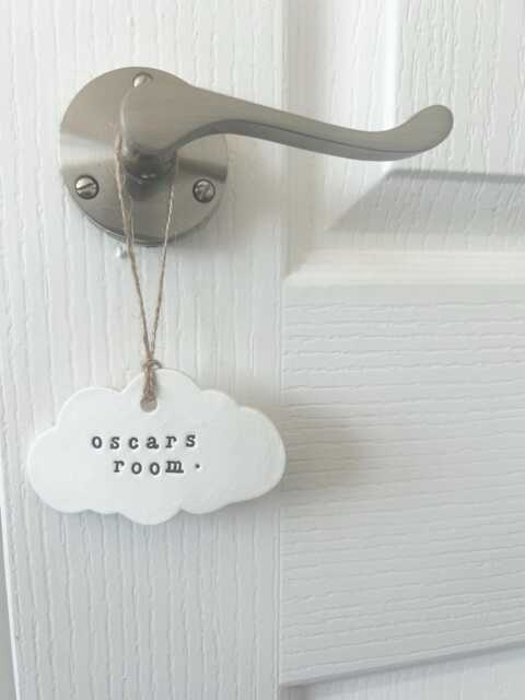 Children's Door Sign - Name For Nursery Plate Sign Playhouse Handle Bedroom Sign - image 1