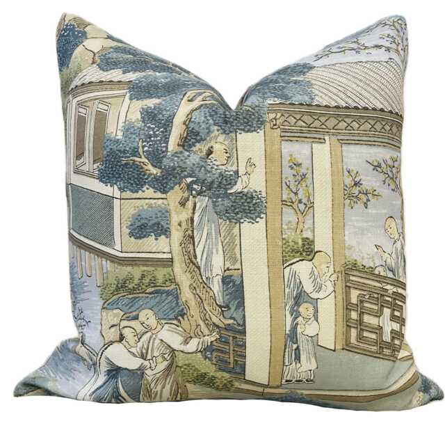 Lee Jofa Trim River Aqua Cushion Cover Pillow Double Sided - image 1