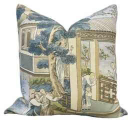 Lee Jofa Trim River Aqua Cushion Cover Pillow Double Sided - thumbnail 1