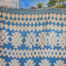 Custom Fabulous Azilal Rug, Authentic Moroccan Rug, Blue & White Carpet, Handmade Bohemian Rug - thumbnail 2