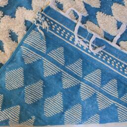 Custom Fabulous Azilal Rug, Authentic Moroccan Rug, Blue & White Carpet, Handmade Bohemian Rug - thumbnail 4