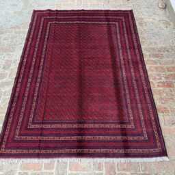 6x9 Handwoven Afghan Bokhara Wool Rug - Premium Geometric Oriental Carpet Sophisticated Area For Office, Living Room, Hallway, Bedroom - thumbnail 3