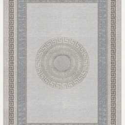 Greek Key Area Rug Washable Medallion Carpet, Traditional Style - thumbnail 2