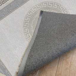 Greek Key Area Rug Washable Medallion Carpet, Traditional Style - thumbnail 3