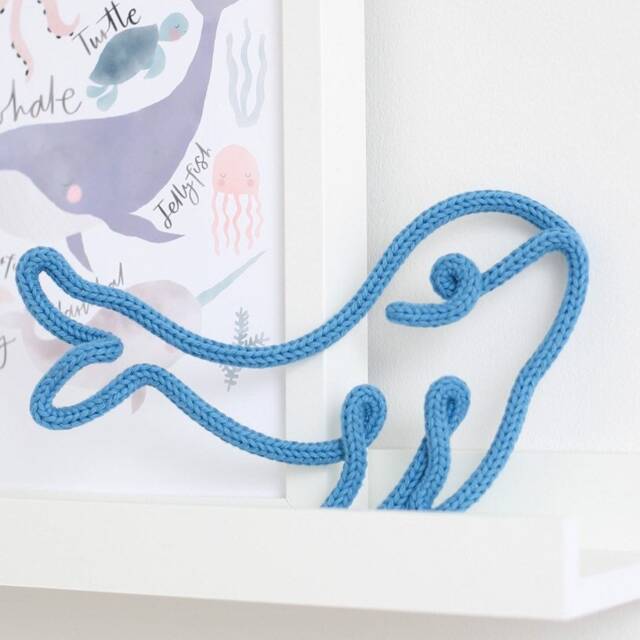 Knitted Wire Whale, Ocean Nursery Wall Art, Under The Sea Nursery, Whale Art - image 1
