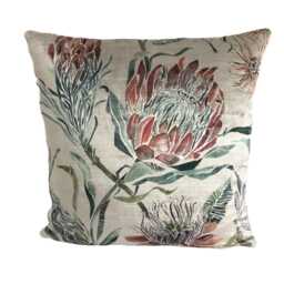 Voyage - Moorehaven Velvet Strawberry Stunning Thistle & Dragonfly Cushion Cover Handmade Throw Pillow Designer Home Decor - thumbnail 2