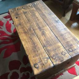 Chunky Rustic Coffee Table Made From Reclaimed Timber - thumbnail 3