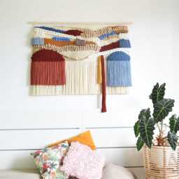 Handmade Woven Tapestry - Large Boho Fiber Art For Commercial Spaces, Neutral Textured Wall Decor Offices - thumbnail 3