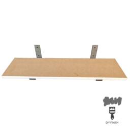 Unfinished 18mm Mdf Wall Shelf With Industrial Style Brackets Or Only. All Edges Prepared For Diy Lovers. Various Lengths - thumbnail 3