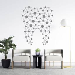 Dental Clinic Wall Decal Geometric Tooth Decor 2643 - thumbnail 2