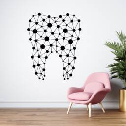 Dental Clinic Wall Decal Geometric Tooth Decor 2643 - thumbnail 3