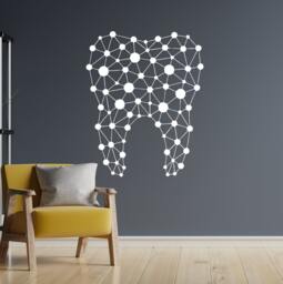 Dental Clinic Wall Decal Geometric Tooth Decor 2643 - thumbnail 1