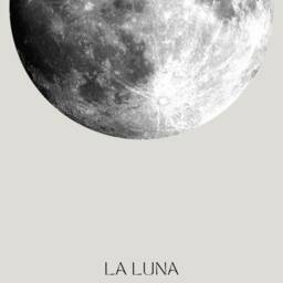 Moon Print Beige Wall Art Black & White Poster Neutral La Luna, Above Bed Decor, Living Room A2 A1 - thumbnail 3