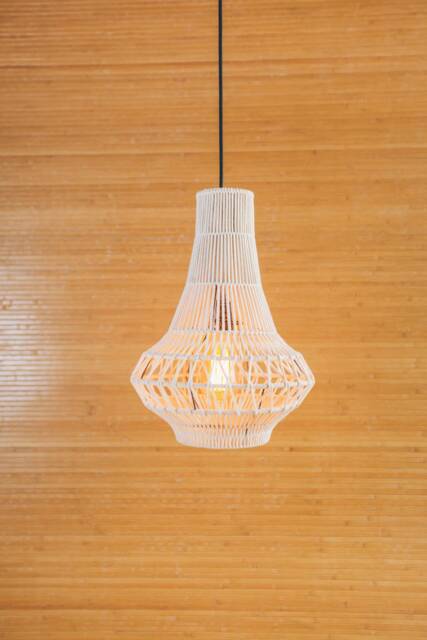 Handmade Macrame Pendant Light, Boho Chandelier Lighting - image 1