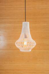 Handmade Macrame Pendant Light, Boho Chandelier Lighting - thumbnail 1