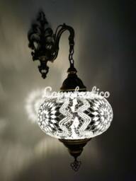 Handmade Mosaic Glass Turkish Wall Sconce Lamp - Bohemian Decor