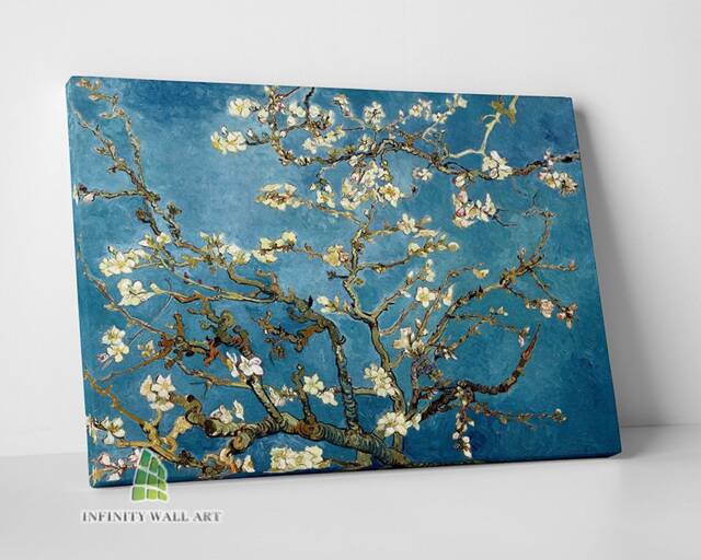 Van Gogh Almond Blossoms Canvas Art Flowers Oil Painting Wall Decor Print Picture -C431 - image 1