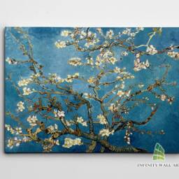 Van Gogh Almond Blossoms Canvas Art Flowers Oil Painting Wall Decor Print Picture -C431 - thumbnail 2